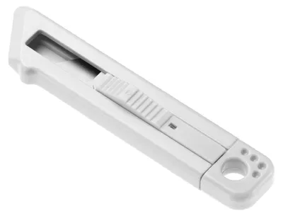 Produktbild von Praktisches Cuttermesser mit automatischem Klingenrückzug für sicheresWeiß