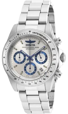 Obrázek produktu pro Invicta Speedway 17311 Pánské Hodinky - Quartz Hnutí - Nerezová Ocel se Stříbrným Ciferníkem - 39 mm