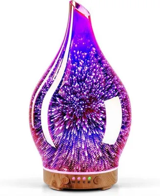 Productafbeelding van Aroma Diffuser en Luchtbevochtiger 150ml - Ultrasonisch, Stille Werking, 7 Kleuren LED voor Thuis, Yoga en Spa met Timer