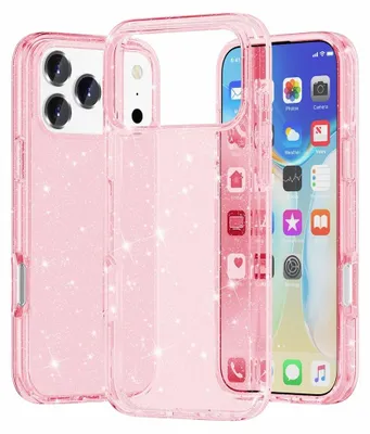 Produktbild von iPhone 18 Pro Max Hülle - Coverup Glitzer TPU Back Cover - Rosa