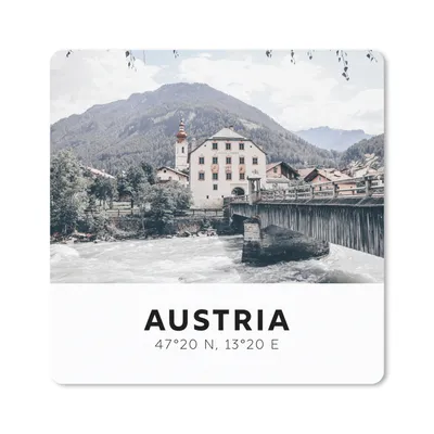 Produktbild von MuchoWow® Mauspad Mousepad Österreich - Fluss - Bäume 30x30 cm - Mousepads - Maus Mat - Pad - Mausunterlage - Gaming
