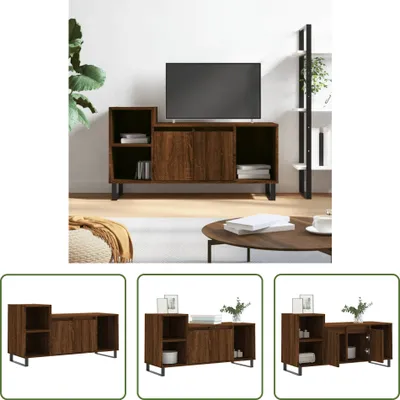 Obrázek produktu pro The Living Store TV skříňka hnědý dubový vzhled 100x35x55 cm materiál na bázi dřeva