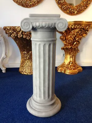 Produktbild von Säule Mäander Style Dekosäule 85cm Griechische Antik Säule Barock Rokoko Podest Handbemalt