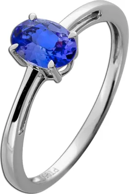 Produktbild von Tansanit Ring Platin 950 natürlicher Tansanit 0.90ct 18