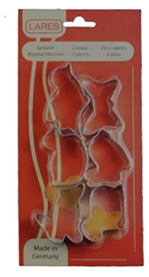 Produktbild von LARES - Ausstecher 6er Set - Ostertiere - aus beständigem Weißblech - ca. 5cm groß und 1,7cm hoch
