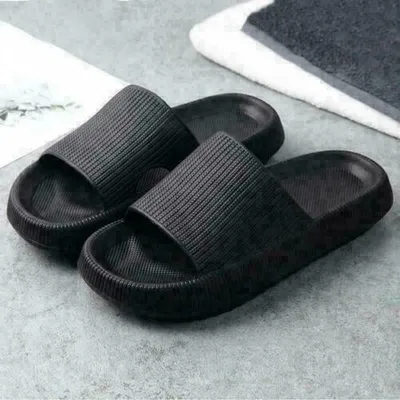 Produktbild von Damen Herren PILLOW SLIDE Sandale Non-Slip Hausschuhe Soft Schuh Drinnen Draußen 38-39 , Schwarz