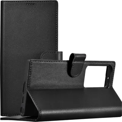 Immagine prodotto di Custodia a portafoglio Icarer per Samsung Galaxy S23+ Custodia a portafoglio in pelle nera