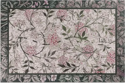 Imagen del producto de Diseño "Jasmin" de William Morris – Alfombra de vinilo – 100x150 cm – Alfombra para exteriores – Terraza – Resistente a la intemperie – Moderna