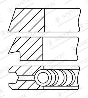 Produktbild von GOETZE ENGINE 08-109400-30 Kolbenringsatz Kolbenringe für VW GOLF II (19E, 1G1) GOLF III (1H1) GOLF I Cabriolet (155) für AUDI 80 Limousine (8C2, B4)