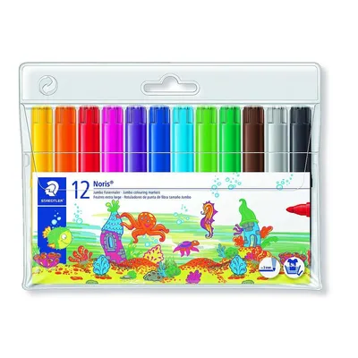 Zdjęcie produktu dla Staedtler Noris 340, Wielobarwny, 3 mm, Atrament na bazie wody, Blister, 12 szt.