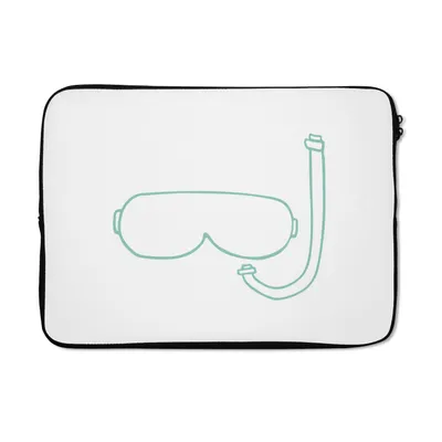 Produktbild von MuchoWow® Laptop Hülle 14 ZollSchutzbrille - Abstrakt - Blau Laptoptasche - Laptoptasche - Stoßsicher - Schutzhaube