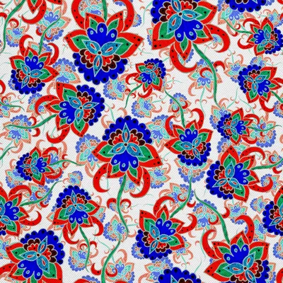 Image de Royal Velvet Tissu Polyester A coudre - Motif Fleurs Turques
