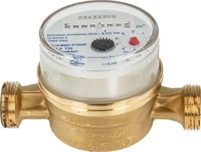 Produktbild von JS Einstrahlzähler ETK (Kaltwasser) bis 30 Grad - Länge 110 mm, 3/4 Zoll AG - Q3=2,5 / R40