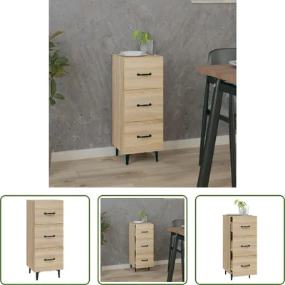 Zdjęcie produktu dla Kredens The Living Store dąb sonoma 34,5x34x90 cm materiał drewnopochodny