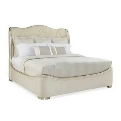 Produktbild von Klassisches Bett Modern Hotel Betten Polsterbett Doppelbett Textil Neu 180x200cm