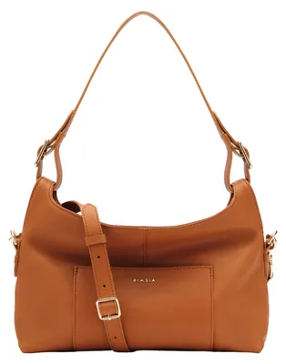 Image de BIASIA Cuir sac à épaule sac à épaule bandoulière Pocket Hobo Bag Cuoio brun