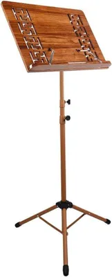 Produktbild von Notenständer Holz - Notenhalter - Musikpraxis - Faltbar und verstellbar - 70-180 cm Hoch - Naturholz