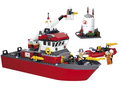 Produktbild von Sluban Feuerwehrboot Bauset - Spielzeug Bausteine