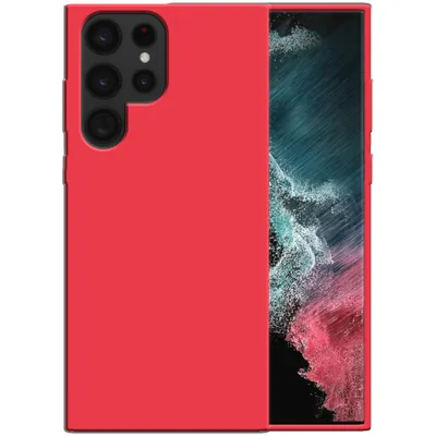 Obrázok produktu pre Smartphonica Silikónové puzdro pre Samsung Galaxy S22 Ultra s mäkkým vnútrom - červené