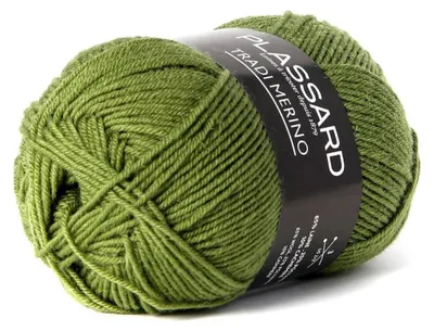 Imagen del producto de Hilo para tejer, tipo Tradi-Merino, color caqui, 200 metros