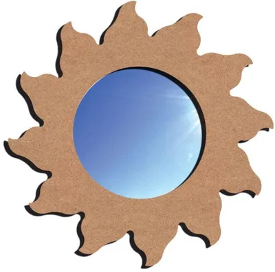 Produktbild von Gomille MDF-Sonnenspiegel Bastelspiegel 12 Strahlen 38 cm Dekoration
