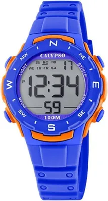 Image de Calypso Montre numérique unie K5801/3 Sport Montre plastique bleue UK5801/3