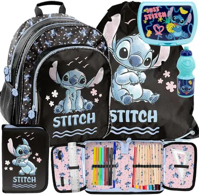 Produktbild von 5tlg Lilo und stitch Schulrucksack set Rucksack Schulranzen Federtasche Sportbeutel schultasche fur madchen