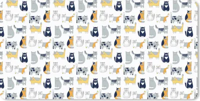 Produktbild von MuchoWow® Mauspad Mousepad Muster - Katze - Kater - Jungen - Mädchen - Kinder - Kind 60x30 cm - Mousepads - Maus Mat - Pad - Mausunterlage - Nachhaltig
