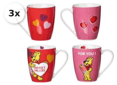 Produktbild von Becher sortiert 360ml 6er Set bunt Haribo Sweet Heart