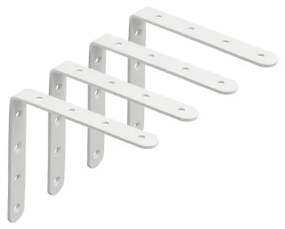 Image de Ensemble de 4 équerres d'angle en acier inoxydable pour fixation au mur