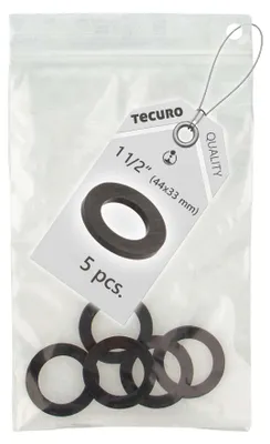 Produktbild von tecuro 5 x Gummidichtung 1 1/2" (33 x 44 x 2 mm) für Verschraubungen/Überwurfmuttern, SBR