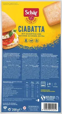 Produktbild von Schär Ciabatta bezlepkové housky (200g), 20591