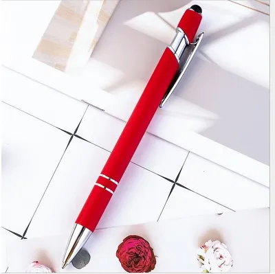 Produktbild von Kugelschreiber Display Touch Pen Stift für iPad iPhone Samsung Huawei Xiaomi Rot
