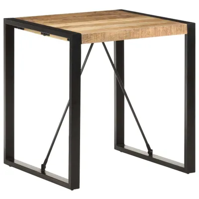 Obrázek produktu pro Maison Exclusive – jídelní stůl, rozměry 70x70x75 cm, masivní mango dřevo s hrubou strukturou