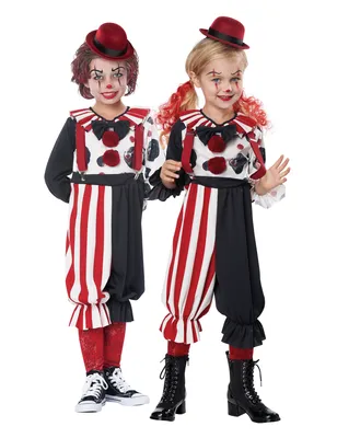 Produktbild von Kleiner Horrorclown Kostüm für Kinder Kindergröße: 104-110