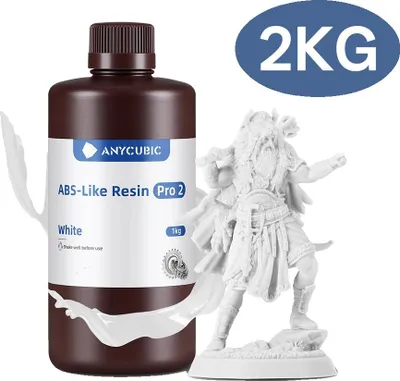 Obrázek produktu pro 3D tisková pryskyřice, vysoká přesnost, rychlé vytvrzení, bílá 2 KG