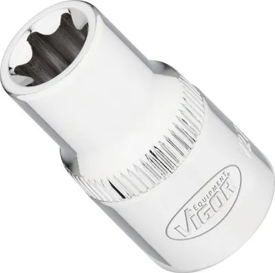 Produktbild von VIGOR Steckschlüsseleinsatz, 1/2 (12,5 mm) Vierkant hohl, Außen TX Profil, SW E14