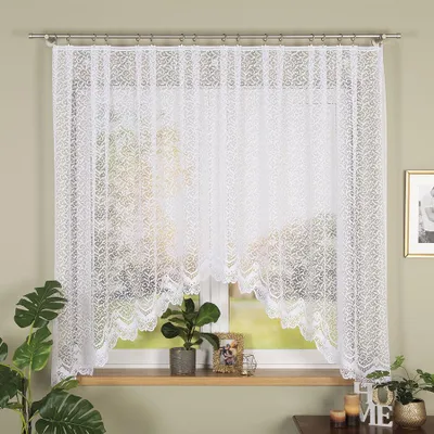 Obrázek produktu pro Dekorační oblouková krátká záclona na žabky BOGUMILA 160 bílá 300x160 cm MyBestHome