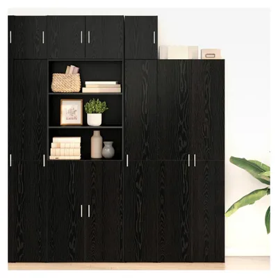 Produktbild von Wandschrank aus schwarzer Eiche, 30 x 42,5 x 40 cm, Holzwerkstoff