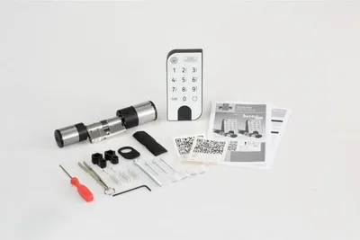 Image de Cylindre Électronique BURG-WÄCHTER secuENTRY easy 7601, Clavier Rétroéclairé IP53, Pour Portes Jusqu'à 118 mm