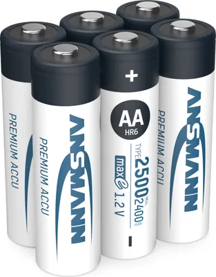 Produktbild von Ansmann Photo NiMH Akku Mignon AA, 2400 mAh, 1,2 Volt, 6er Sparpack, perfekt für Digitalkameras und Blitzgeräte