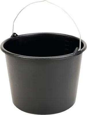 Produktbild von Baueimer PE rund schwarz mit Hakenbügel ∅ 310 mm 12 l