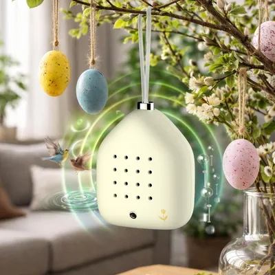 Productafbeelding van Lily Bells Decoratieve klankhanger met bewegingsmelder - Zachte vogelgezjilp - Chimes en watergeluiden