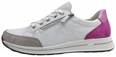 Image de Ara Osaka 2.0 : Chaussures de sport pour femmes, modèle à lacets, couleur blanche, style décontracté