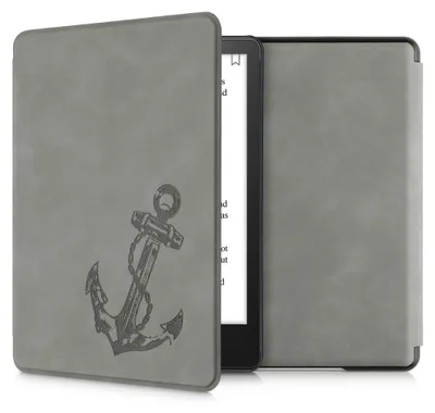 Produktbild von kwmobile Klapphülle kompatibel mit Amazon Kindle Paperwhite 11. Generation 2021 Hülle - Flipcase für Kindle Paperwhite Hülle aus Kunstleder - Anker