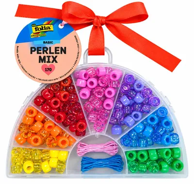Immagine prodotto di folia, set base "Perlen-Mix" da 170 pezzi, Immagine generata dall'IA