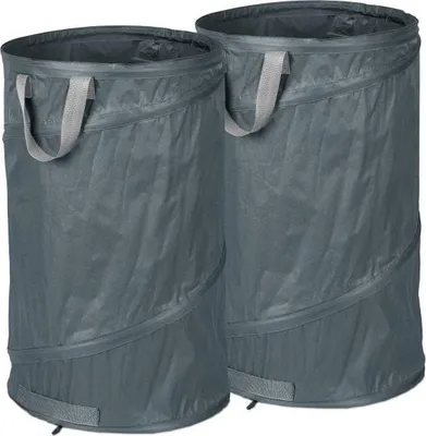 Image de 2 pièces. sacs de jardin 120 litres gris