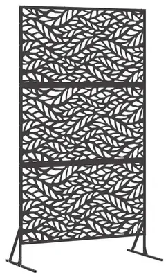 Produktbild von Sichtschutz Paravent - Raumteiler - 100 x 50 x 180 cm - Stoff - Freistehend - Schwarz