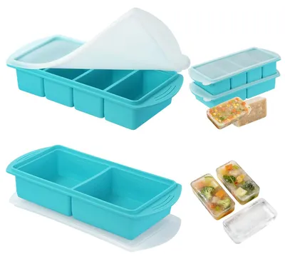 Immagine prodotto di Contenitore per il congelamento in silicone con coperchio, riutilizzabile