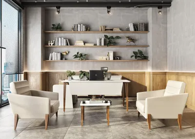 Produktbild von Moderne Chefbüro Möbel Beiger Holztisch Stilvoller Beistelltisch
